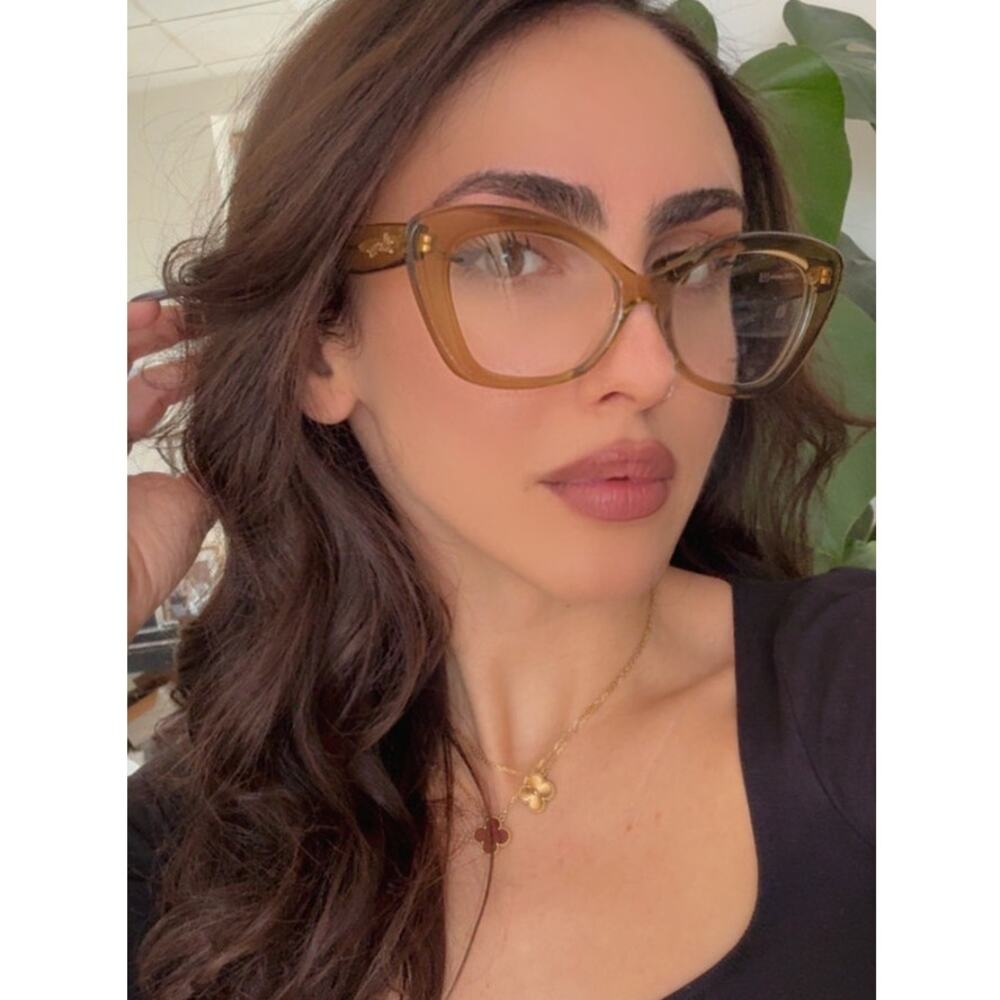 NEW Loewe LW50067I Cat Eye Green Eyeglasses Frames